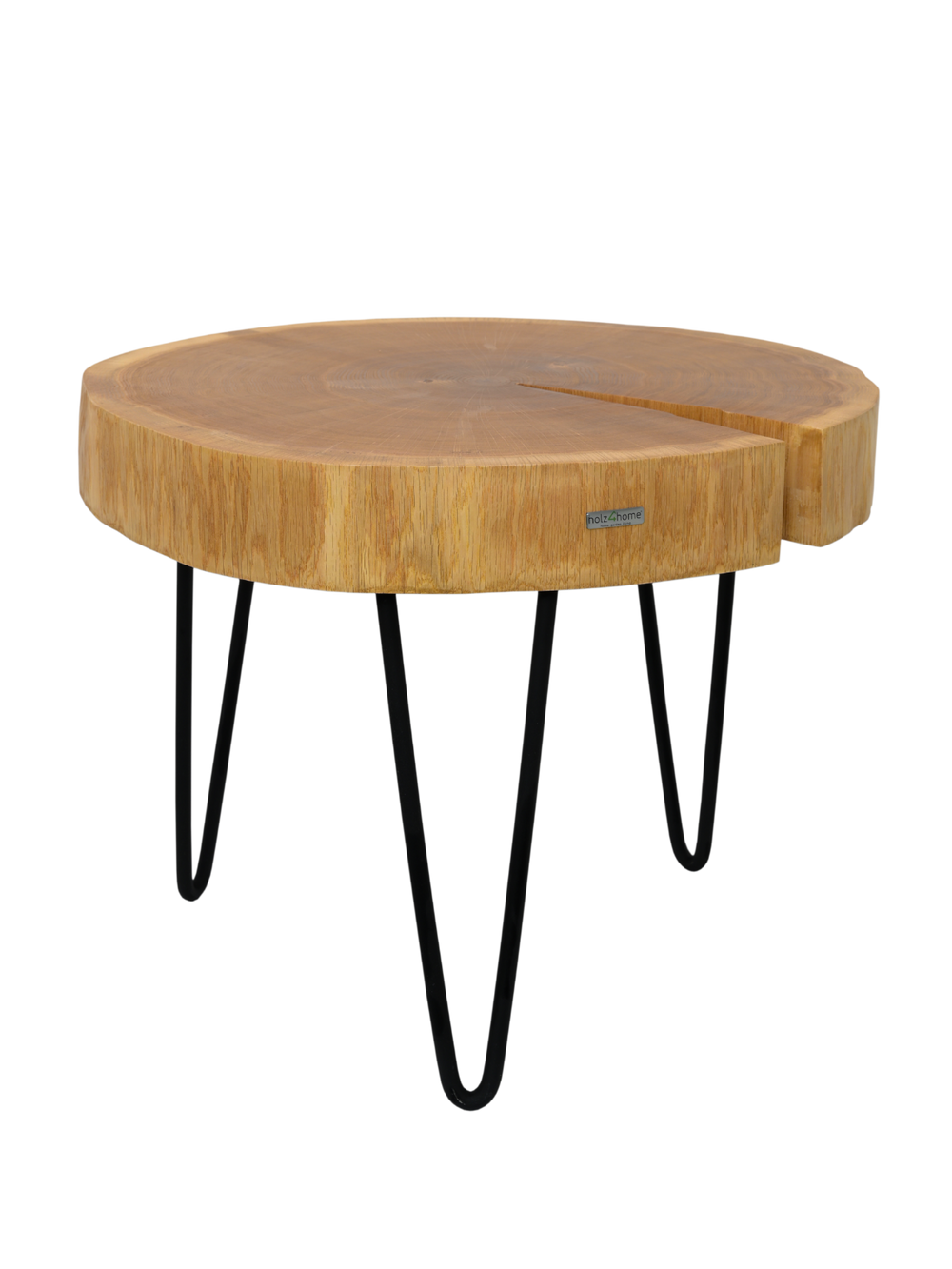 Couchtisch aus einer Baumscheibe Eiche