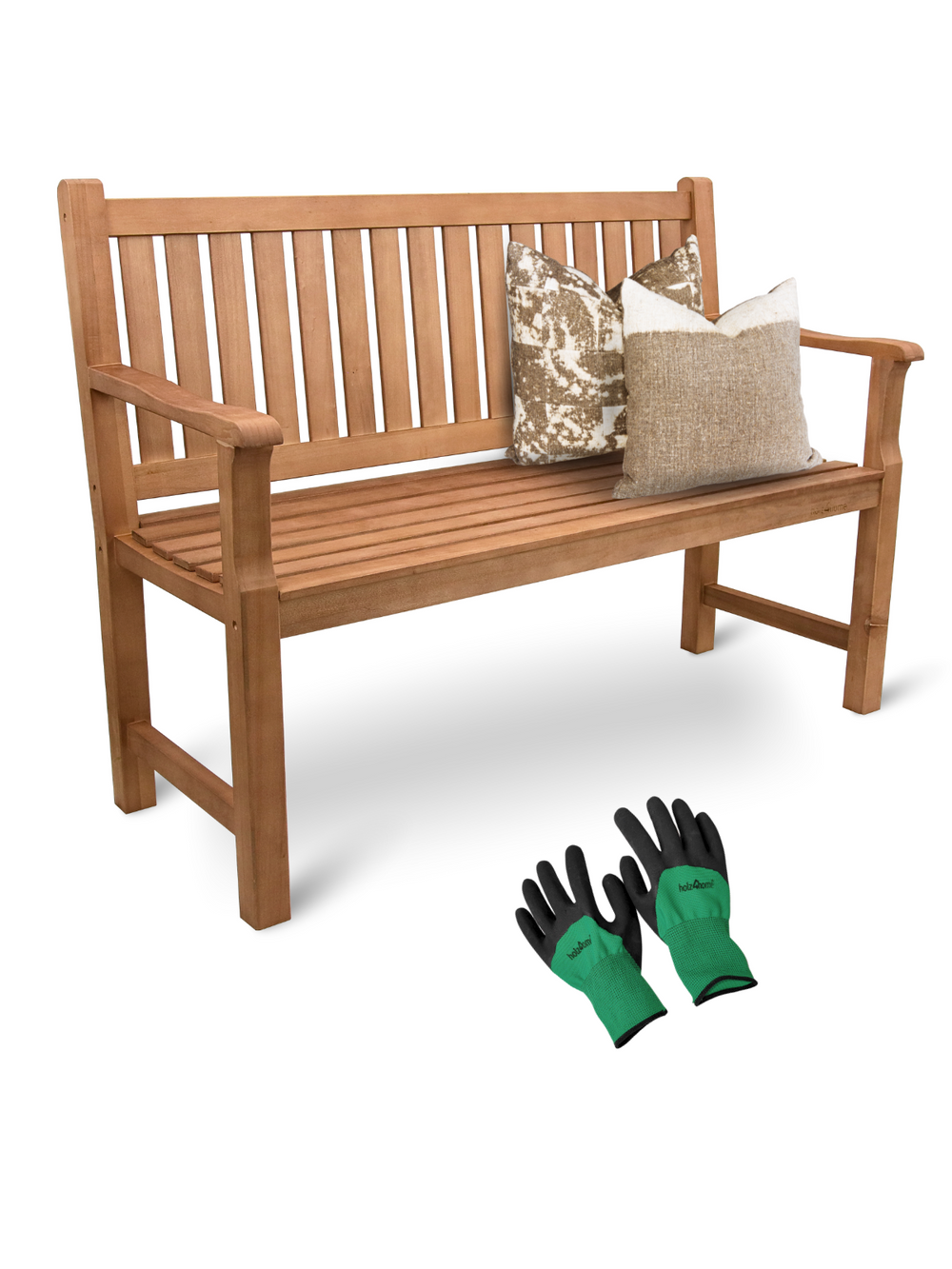 Gartenbank aus Holz 120cm
