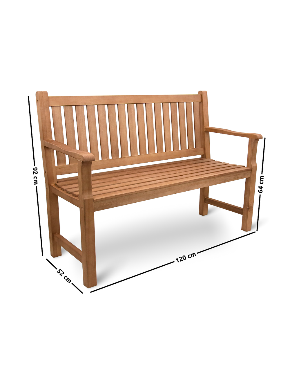 Gartenbank aus Holz 120cm