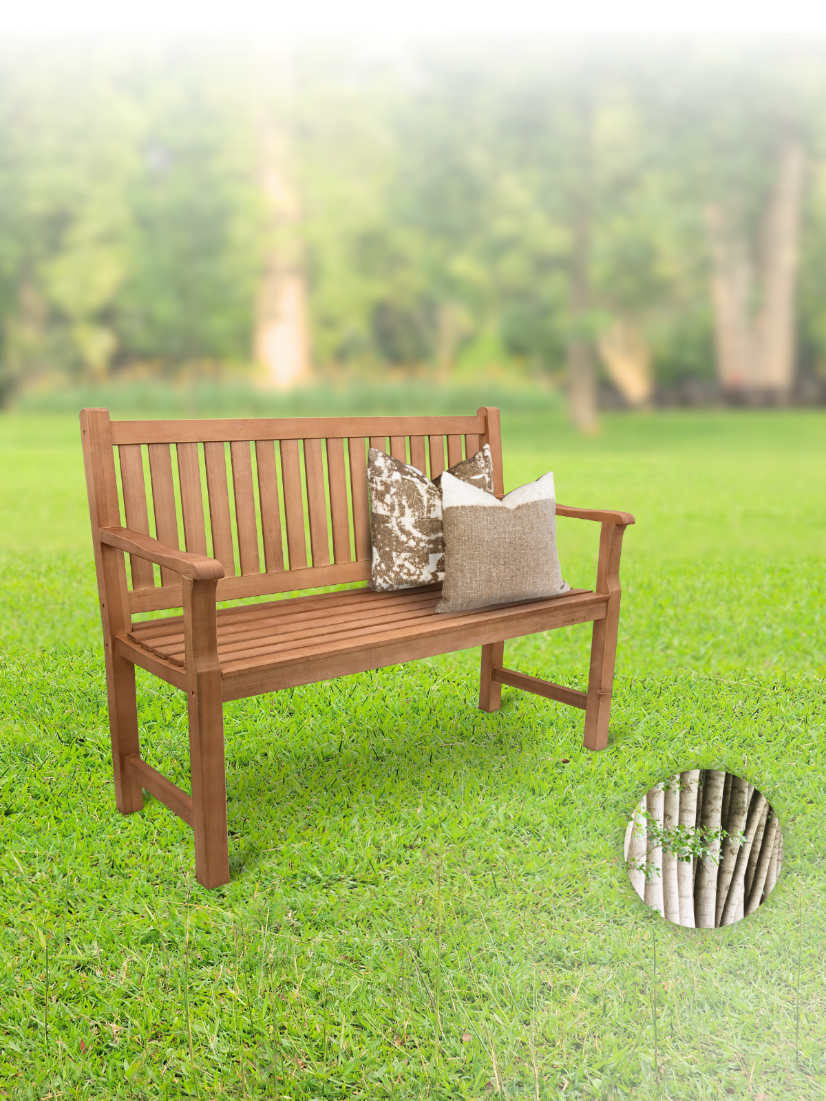 Gartenbank aus Holz 120cm