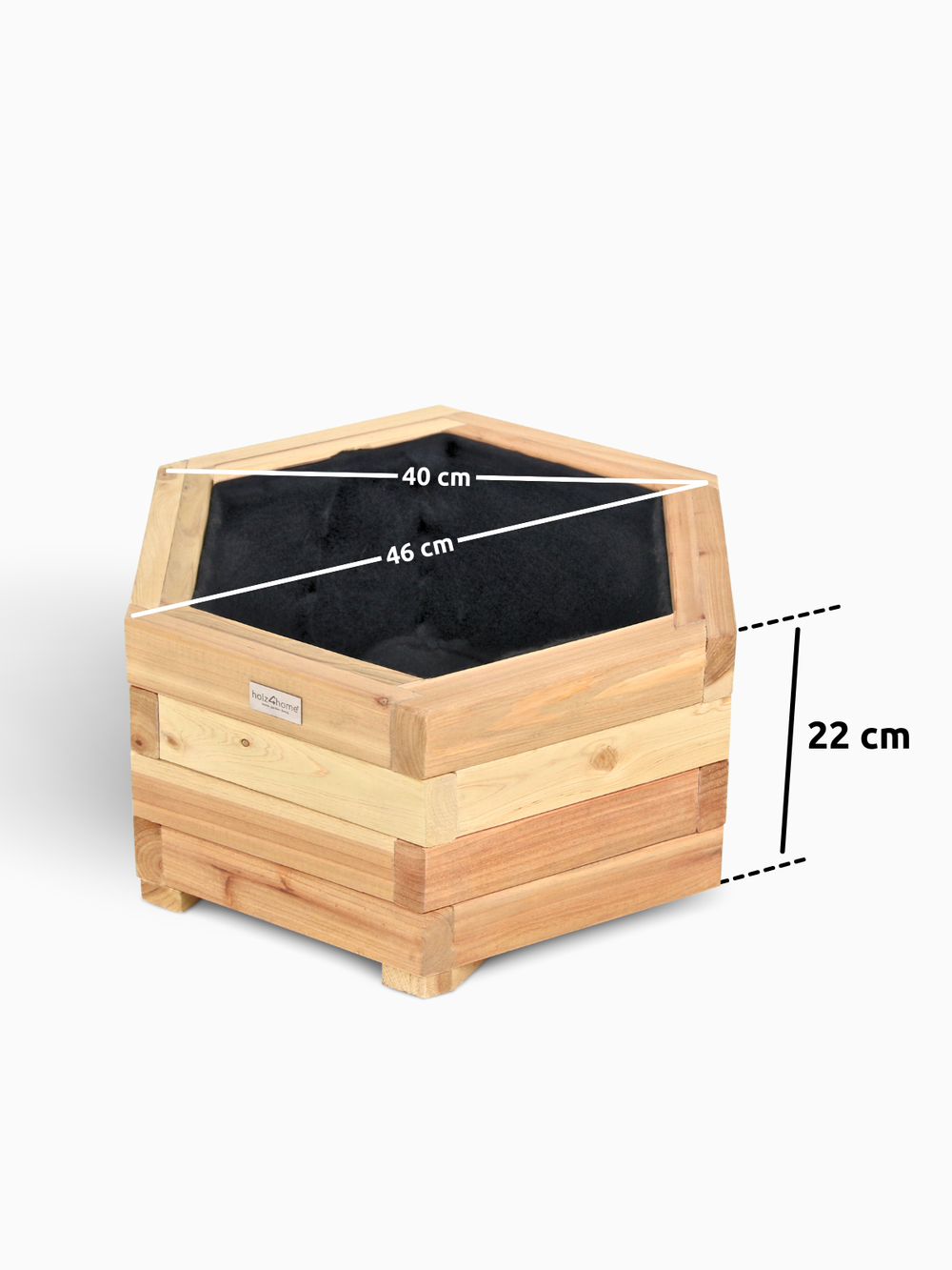 Outdoor Pflanzenkübel 6-eckig Größe S