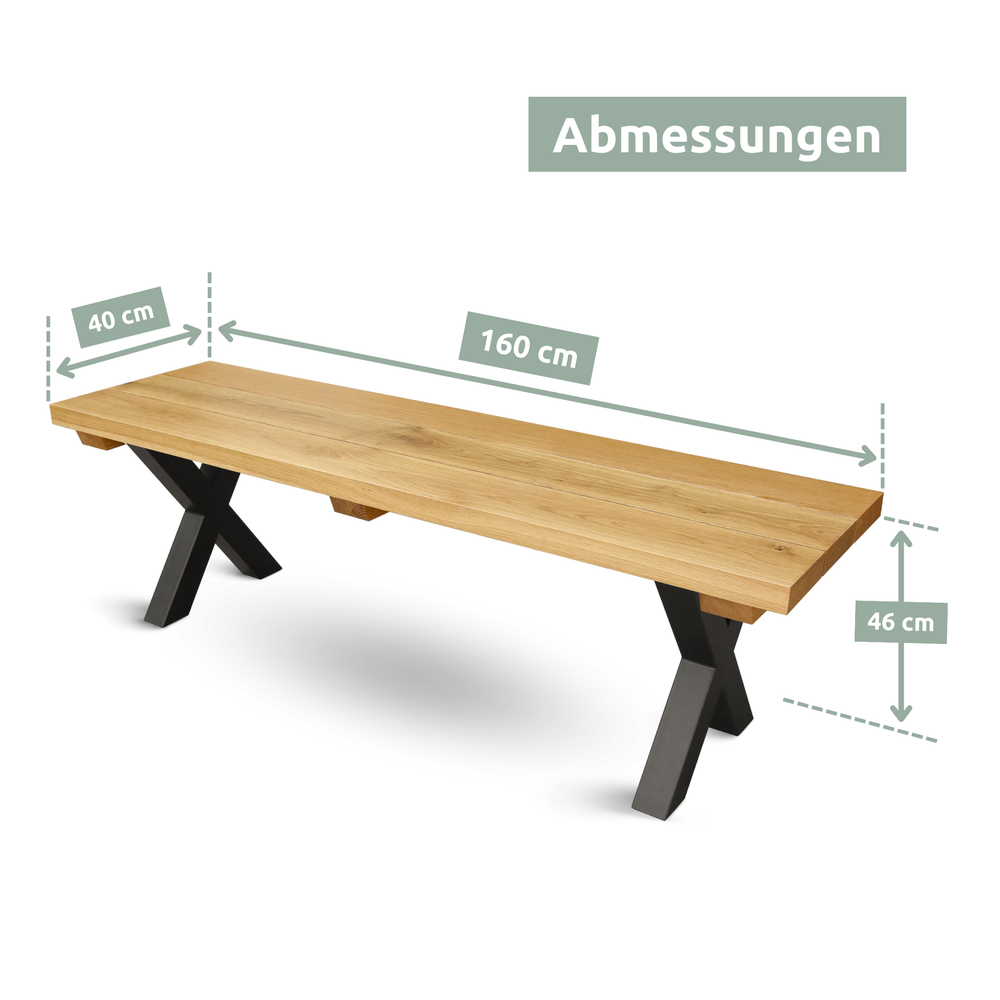 Eichenbank für den Aussenbereich