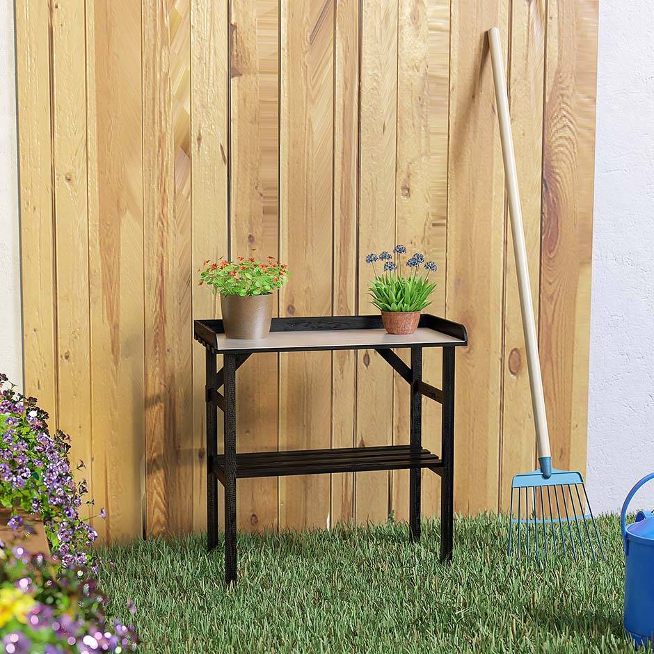 Holz-Pflanzentisch