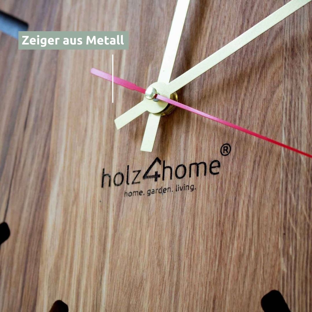 Wanduhr „Sunshine“ aus massiver Eiche