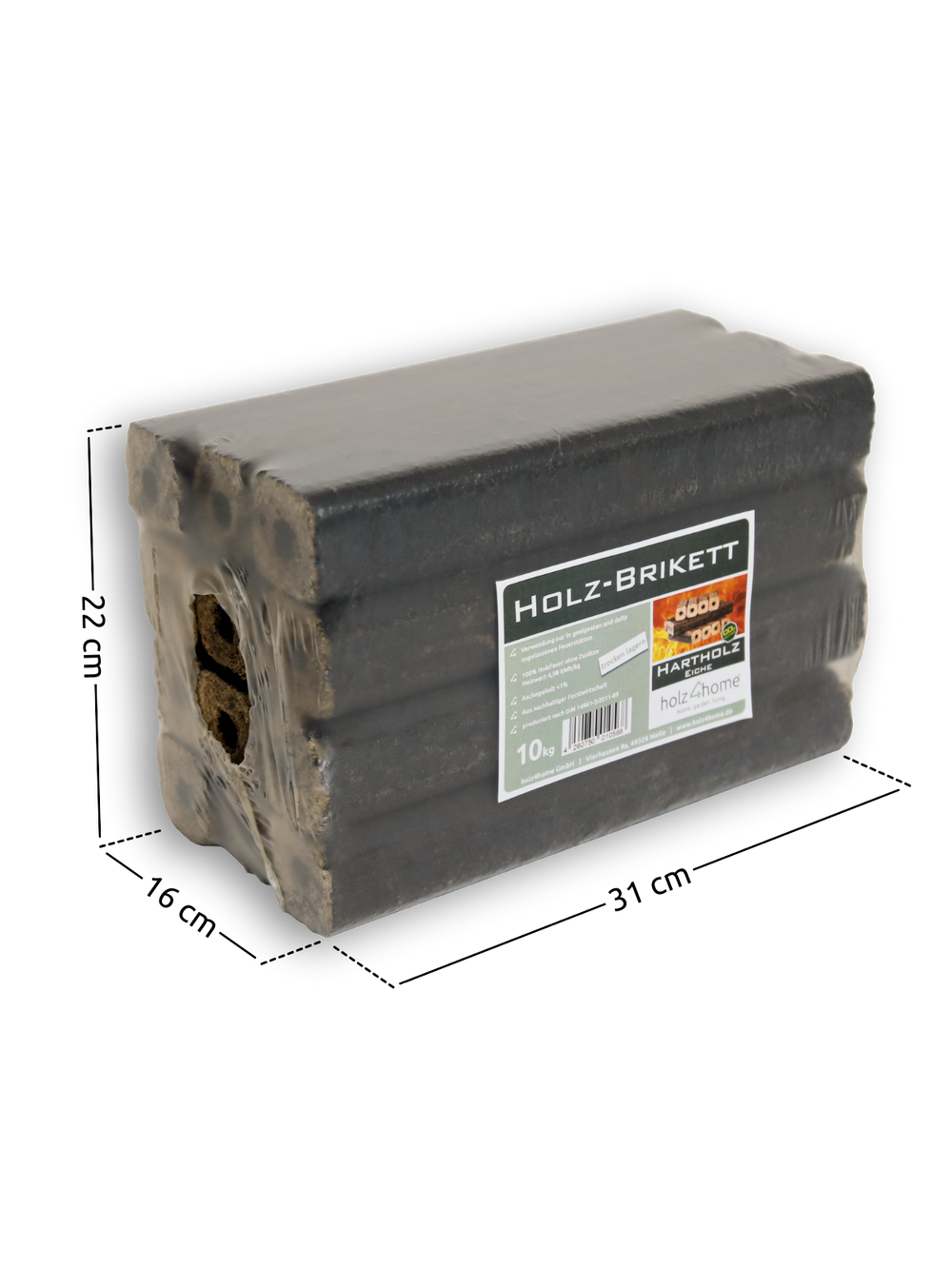 Pini Kay Eichenbriketts 100% ohne Zusätze I 10kg Paket