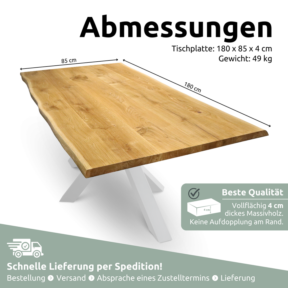 Tischplatte 180cm x 85cm