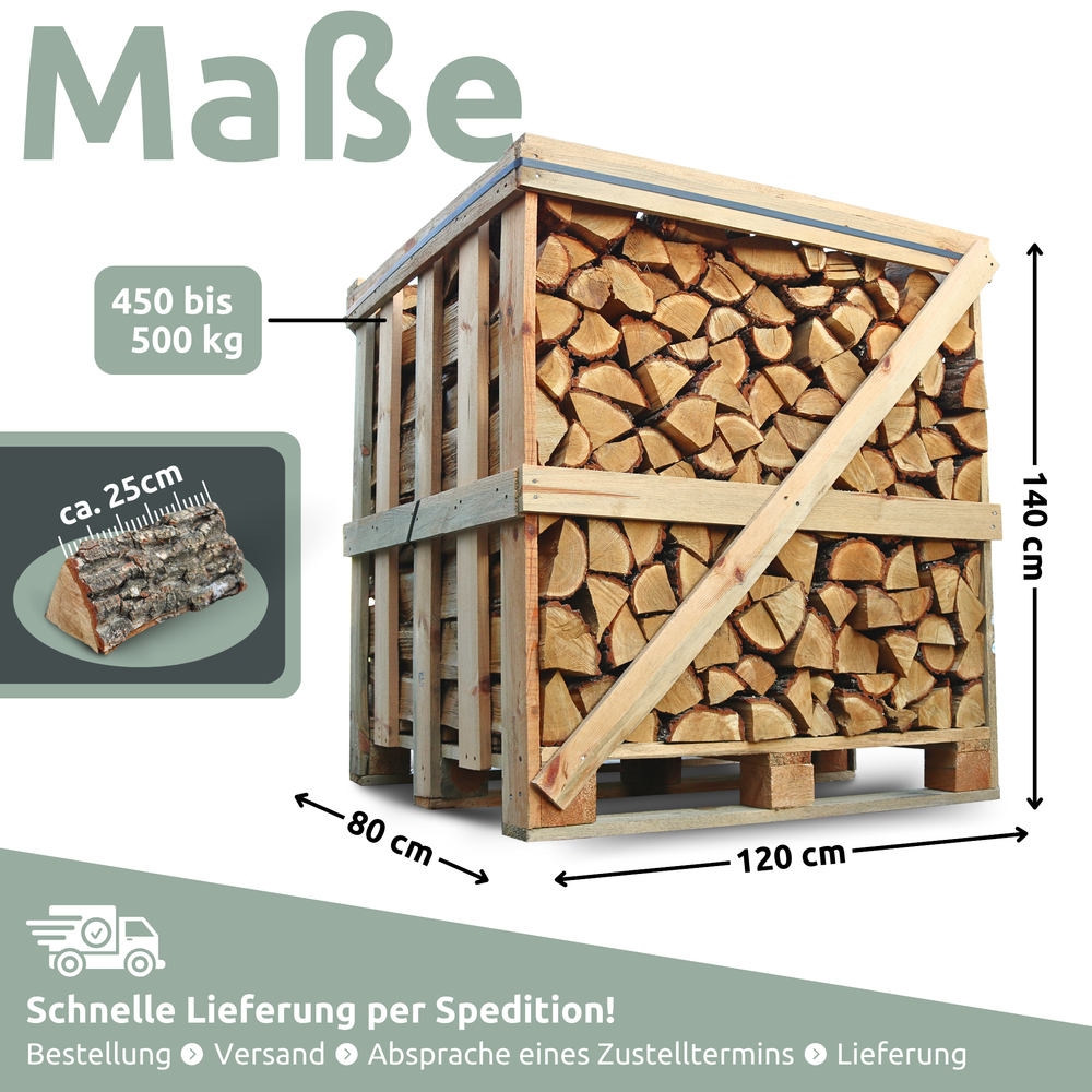 Brennholz Eiche Kammergetrocknet