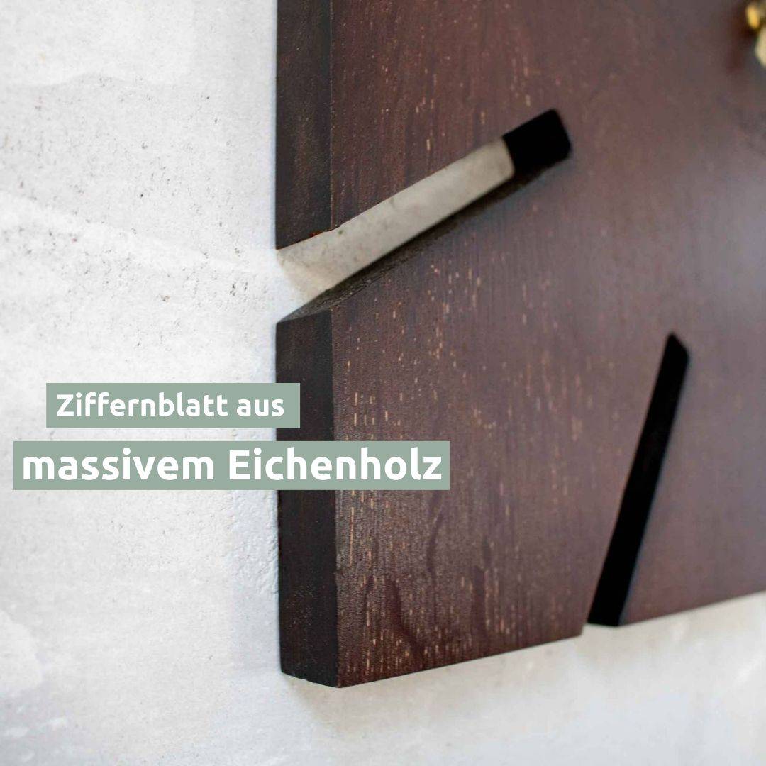 Wanduhr „Sunshine XL“ aus Eichenholz