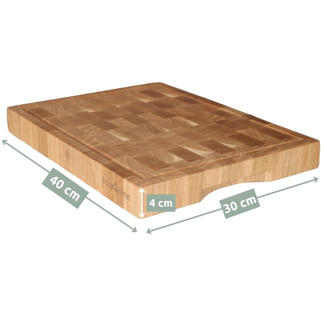 Premium Schneidebrett-Set | Stirnholz aus Eiche