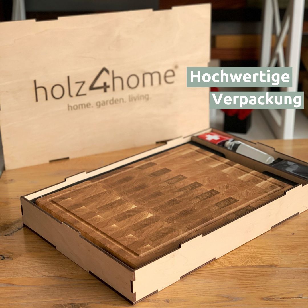 Premium Schneidebrett-Set | Stirnholz aus Eiche