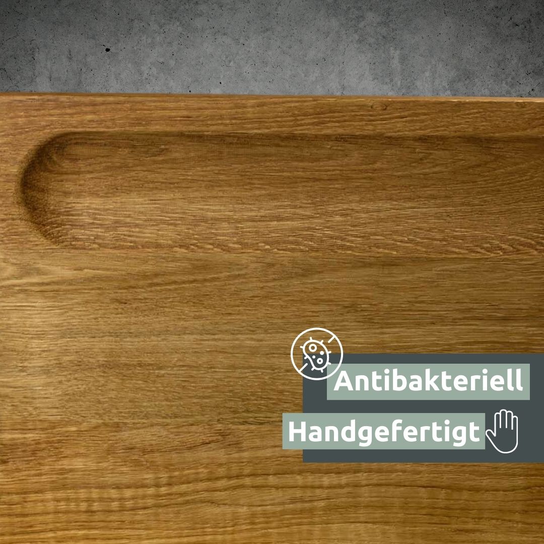 Servier- und Schneidebrett-Set Alina aus Massivholz Eiche