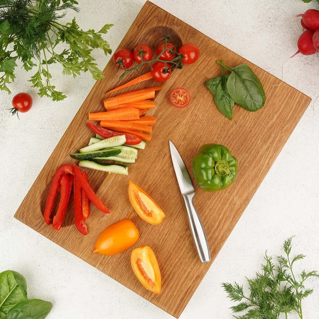 Servier- und Schneidebrett-Set Alina aus Massivholz Eiche