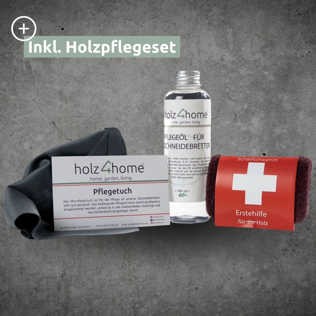 Premium Schneidebrett-Set | Stirnholz aus Eiche