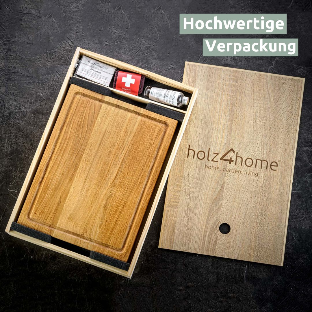 Servier- und Schneidebrett-Set Alina aus Massivholz Eiche