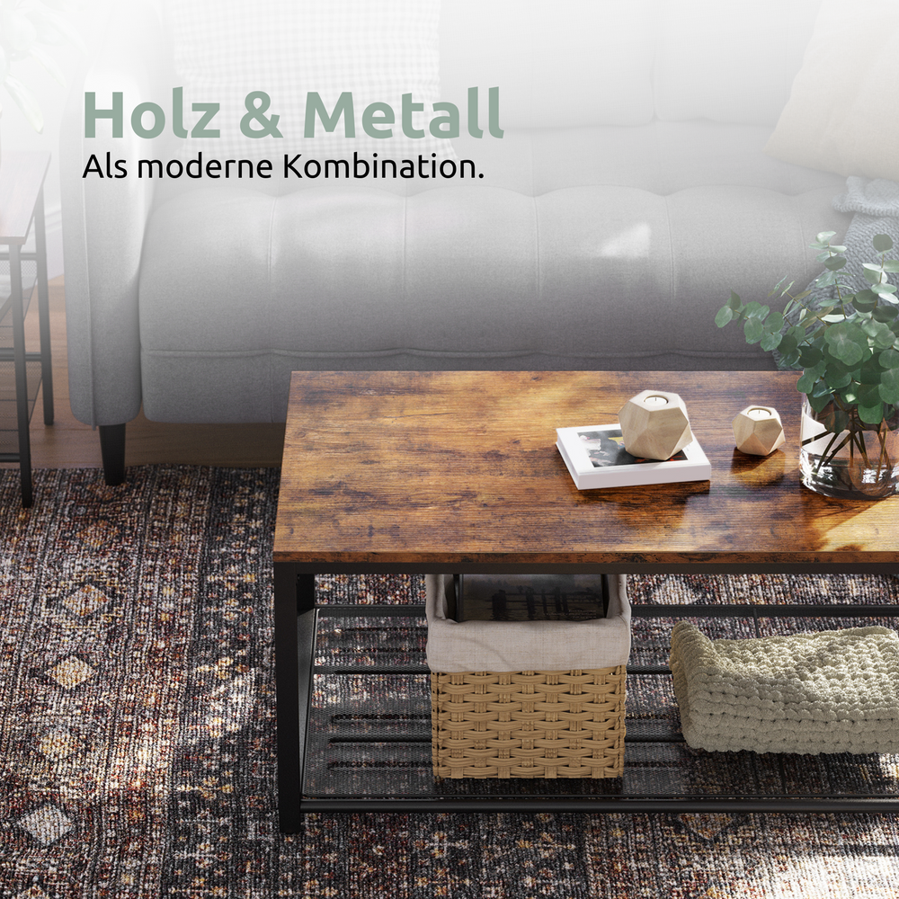 Couchtisch "Connie" mit Gitterablage