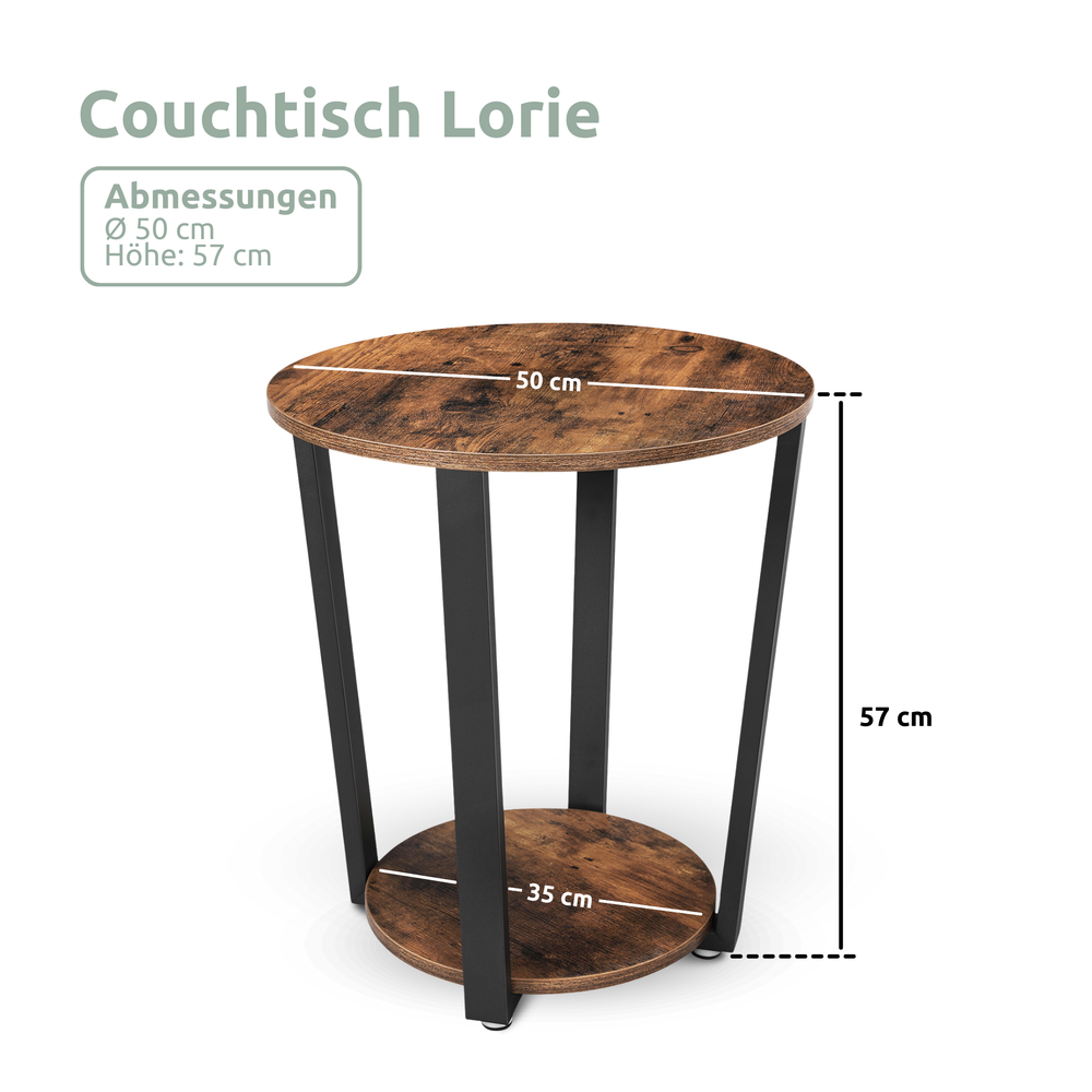 Beistelltisch "Lorie" rund
