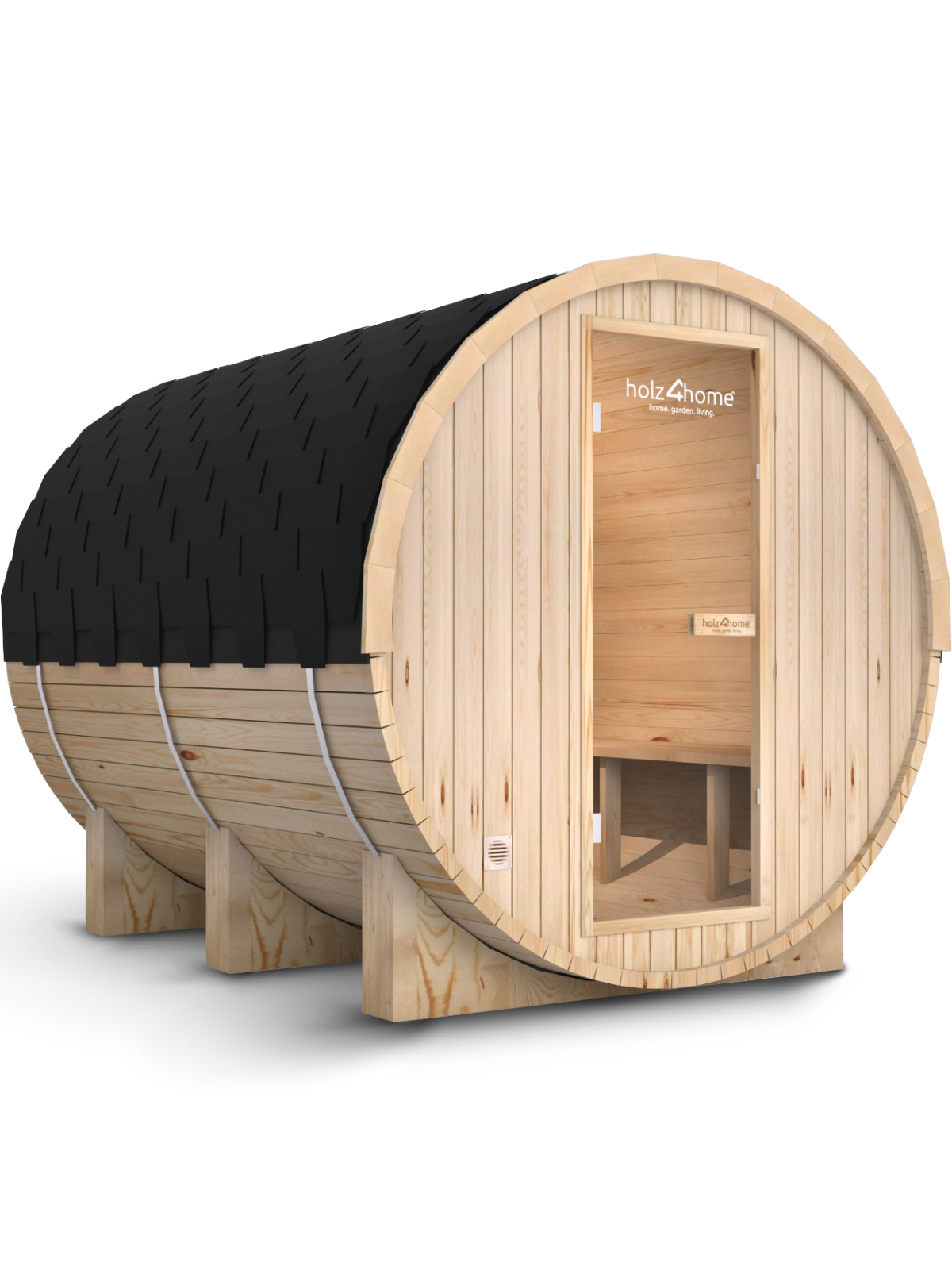 Fasssauna XL Pini wood Outdoor Sauna inkl. Ofen