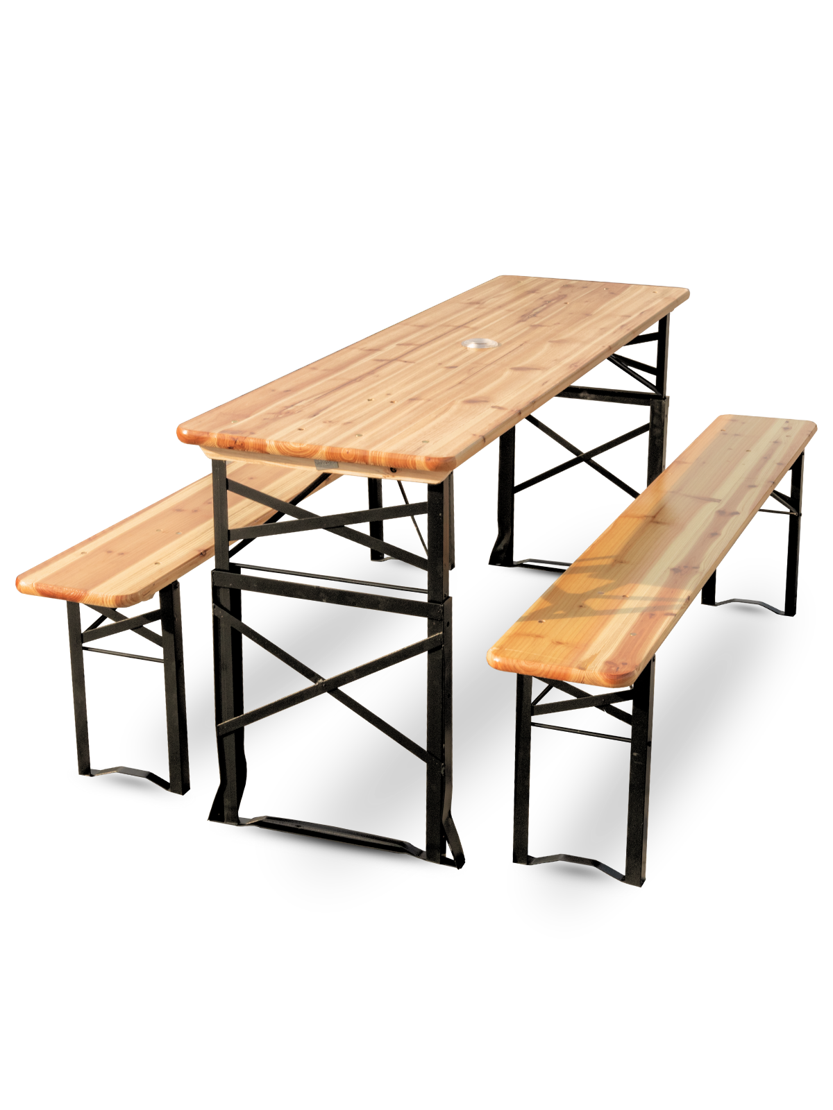 Bierzeltgarnitur Höhenverstellbar - mehrteilig & klappbar