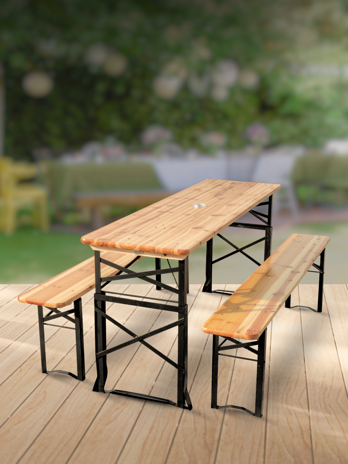 Bierzeltgarnitur Höhenverstellbar - mehrteilig & klappbar