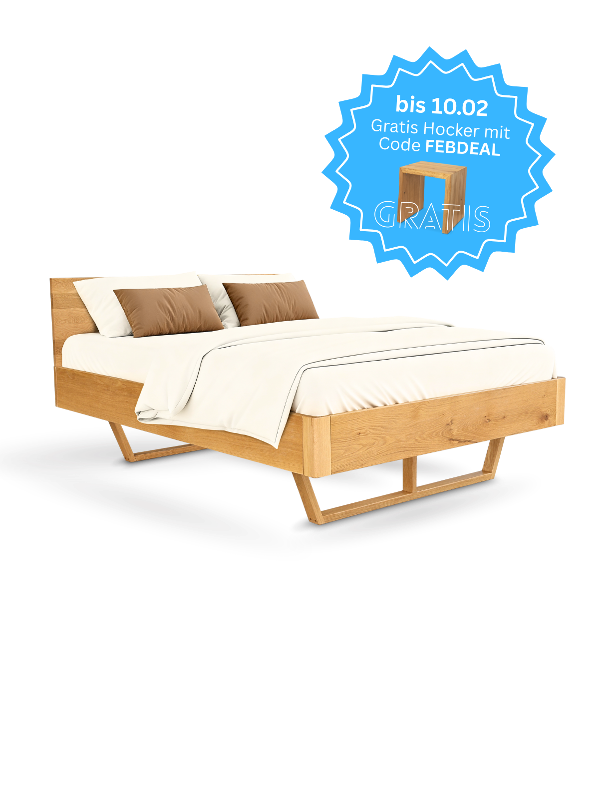 Massivholzbett 140x200cm