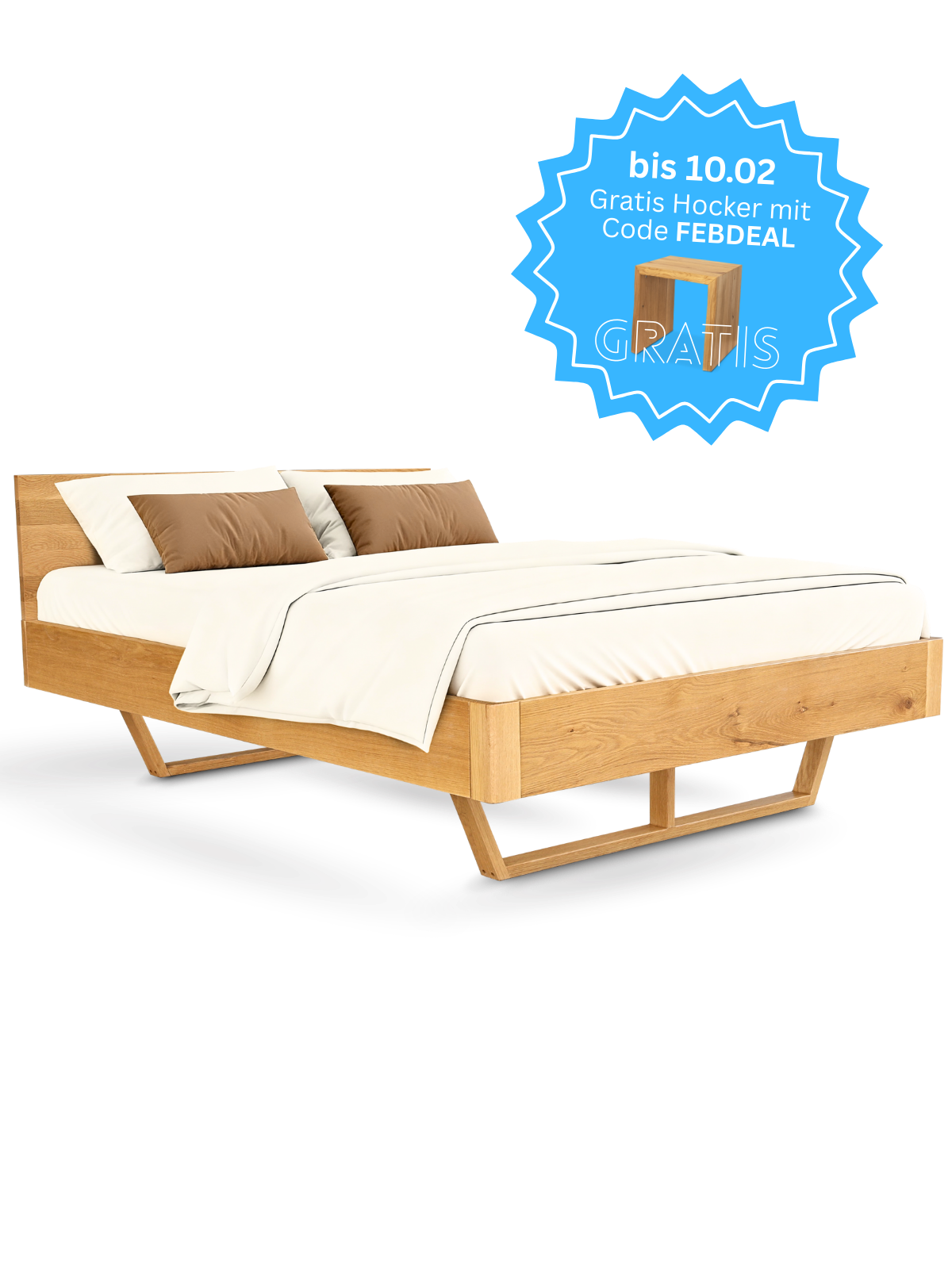 Massivholzbett 160x200cm
