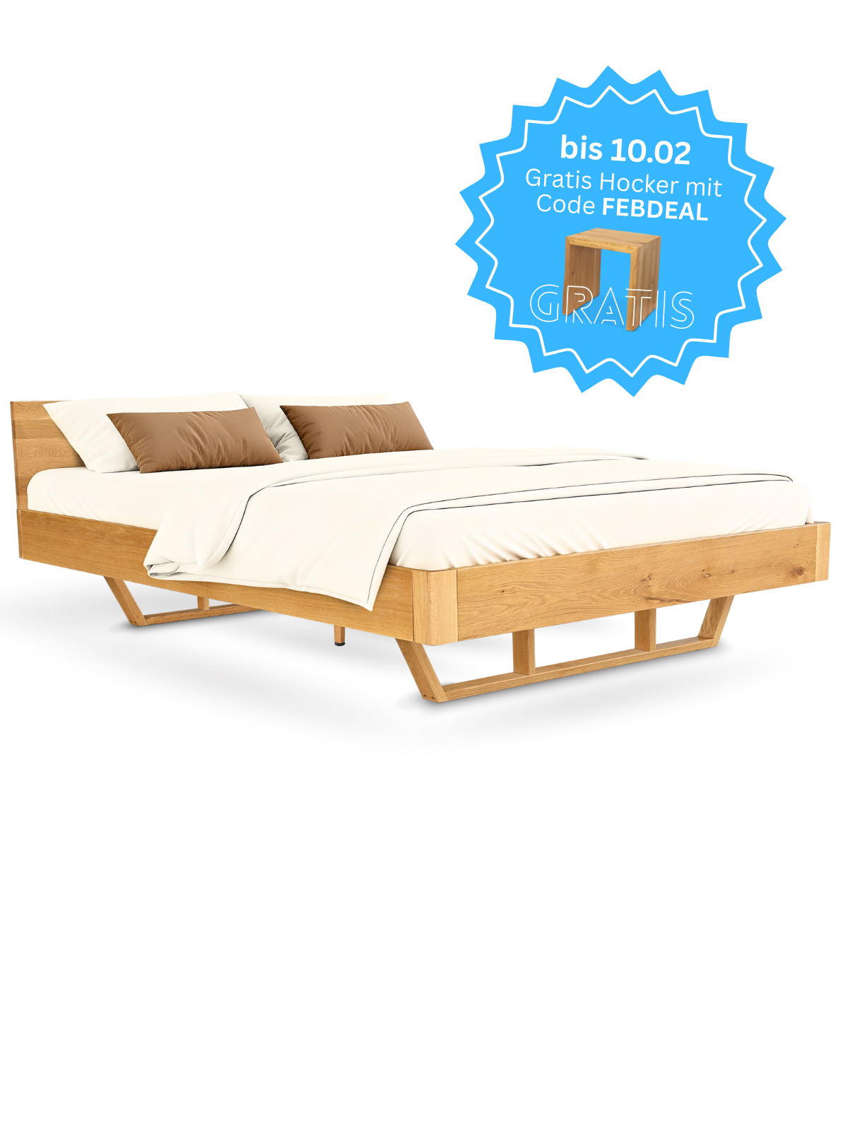 Massivholzbett 180x200cm