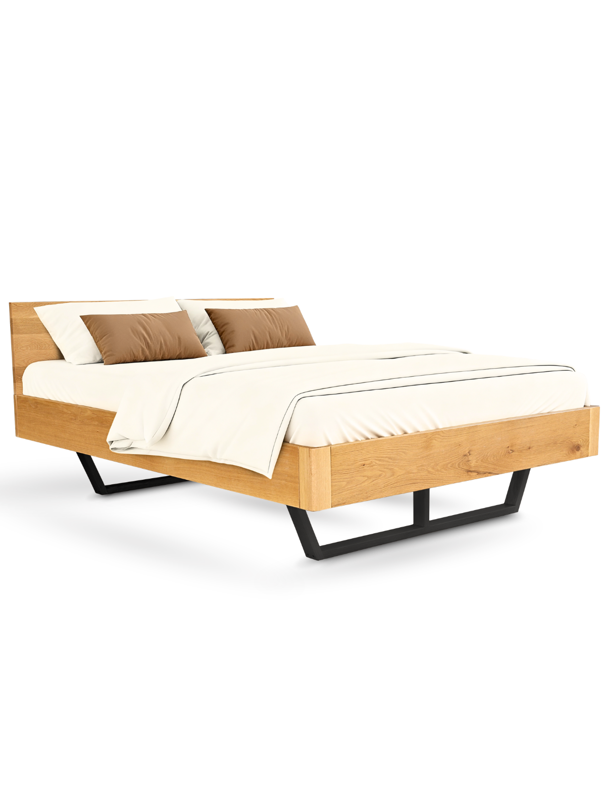 Massivholzbett Metall 160x200cm
