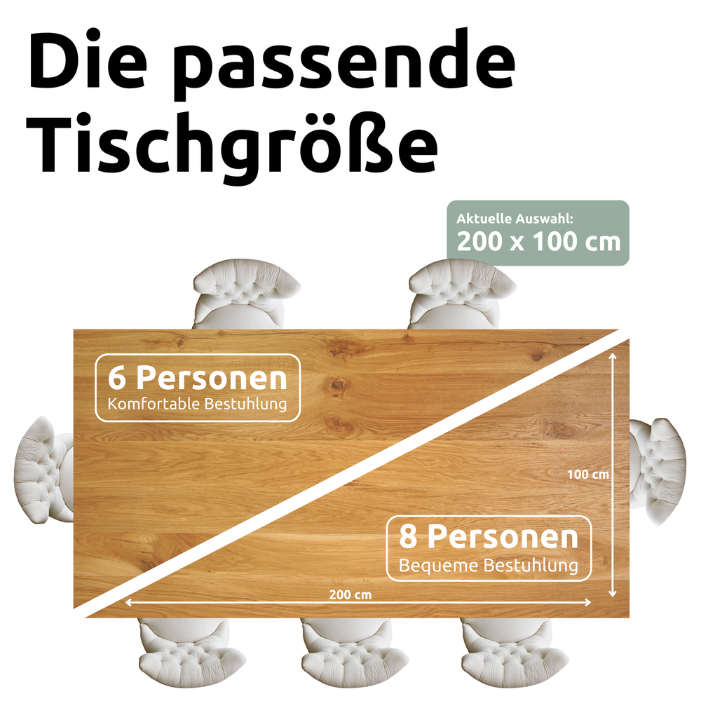 Tischplatte 200cm x 100cm