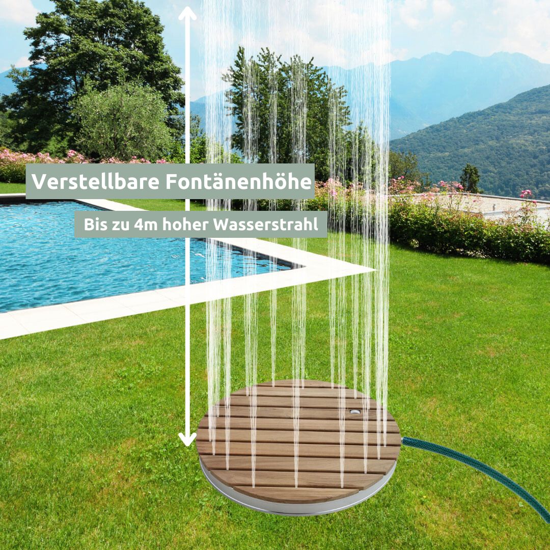 Bodendusche für Pool, Garten und Camping - Gartendusche mit Zubehör
