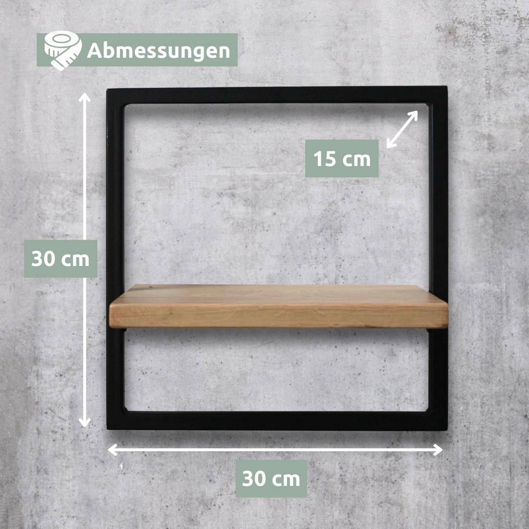 Wandregal Small Schwarz Gerahmt I Industrial Style