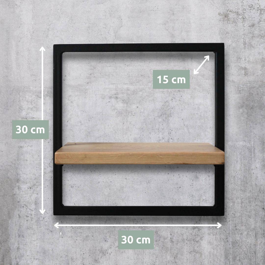 4-tlg. Wandregale in schwarz gerahmt