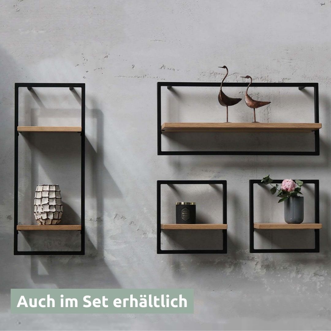 Wandregal Small Schwarz Gerahmt I Industrial Style
