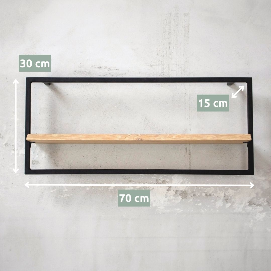 4-tlg. Wandregale in schwarz gerahmt