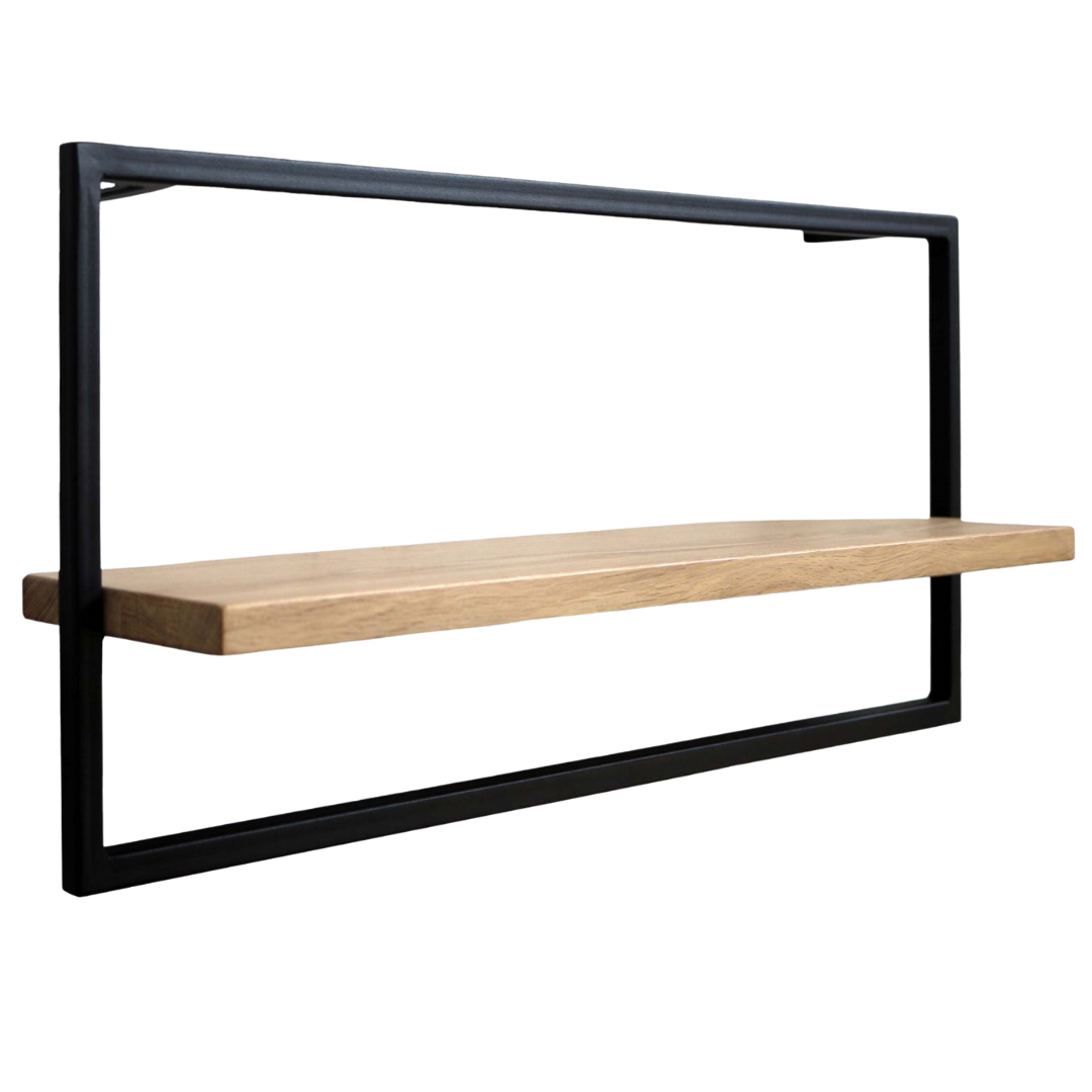 Wandregal long in schwarz gerahmt von holz4home®
