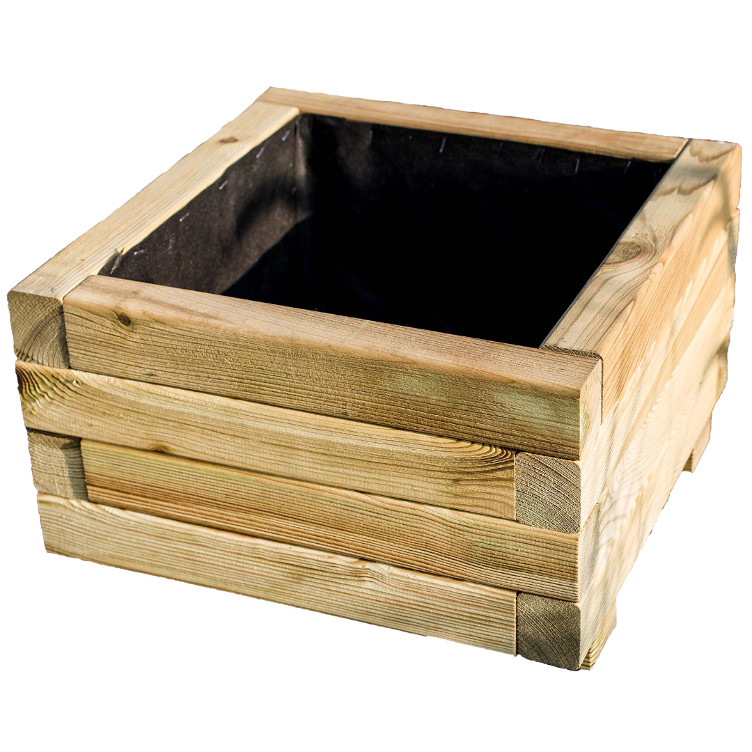 Outdoor Pflanzenkübel 4-eckig aus Kiefernholz von holz4home®