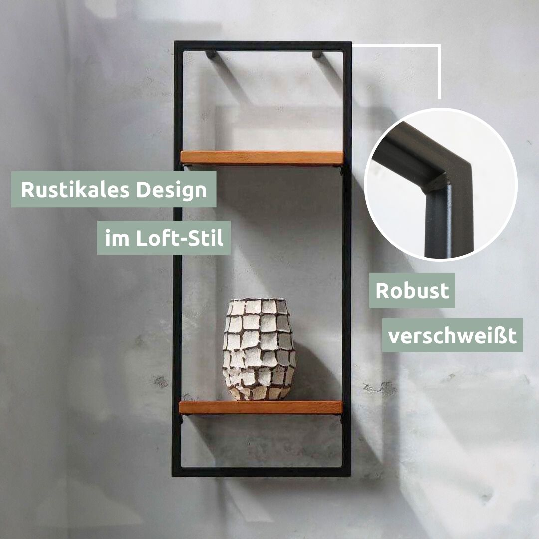 Wandregal high in schwarz gerahmt von holz4home®