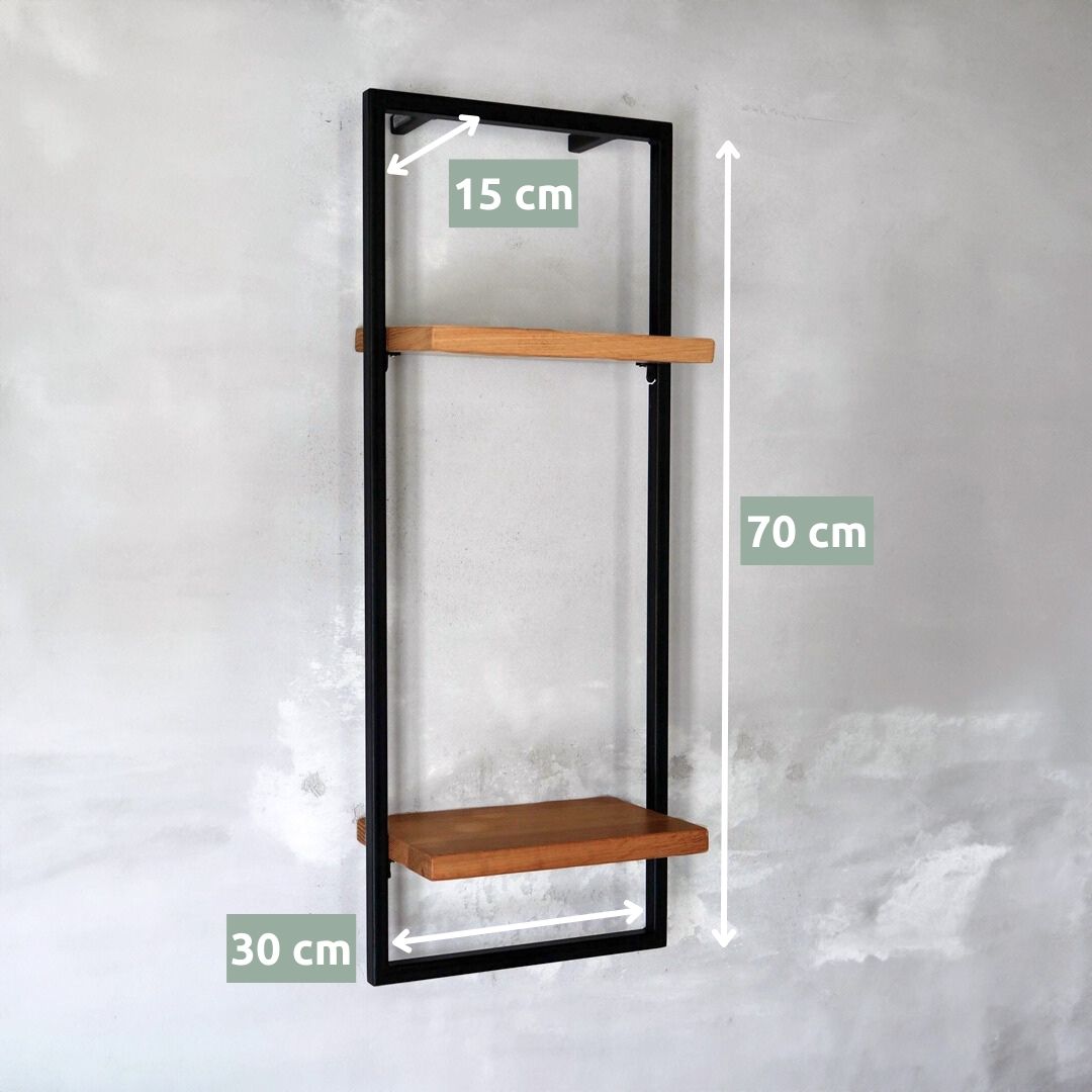 4-tlg. Wandregale in schwarz gerahmt