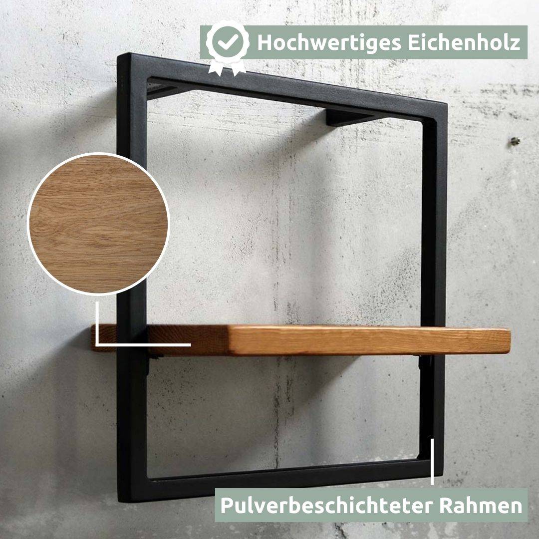 Wandregal Small Schwarz Gerahmt I Industrial Style