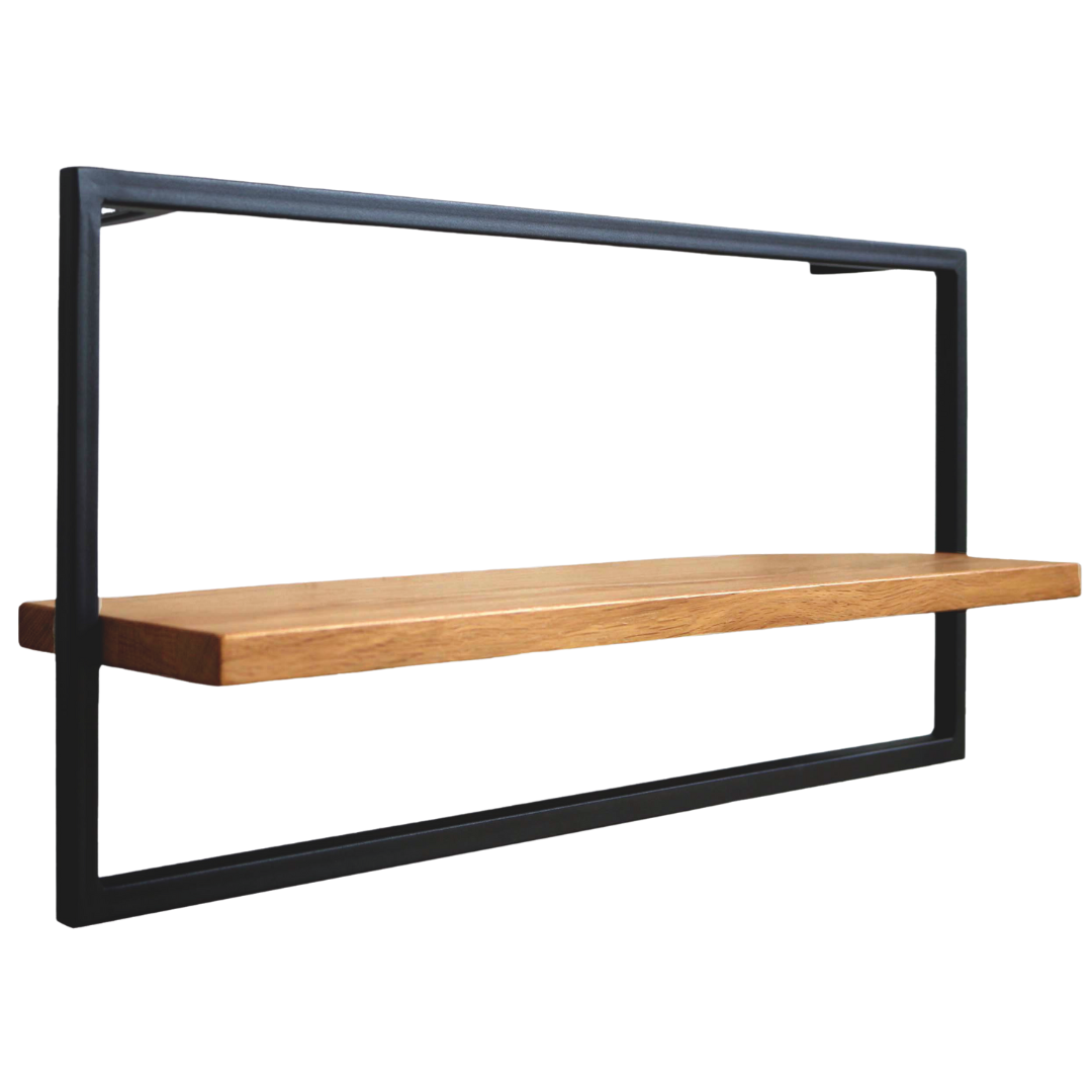 Wandregal long in schwarz gerahmt von holz4home®