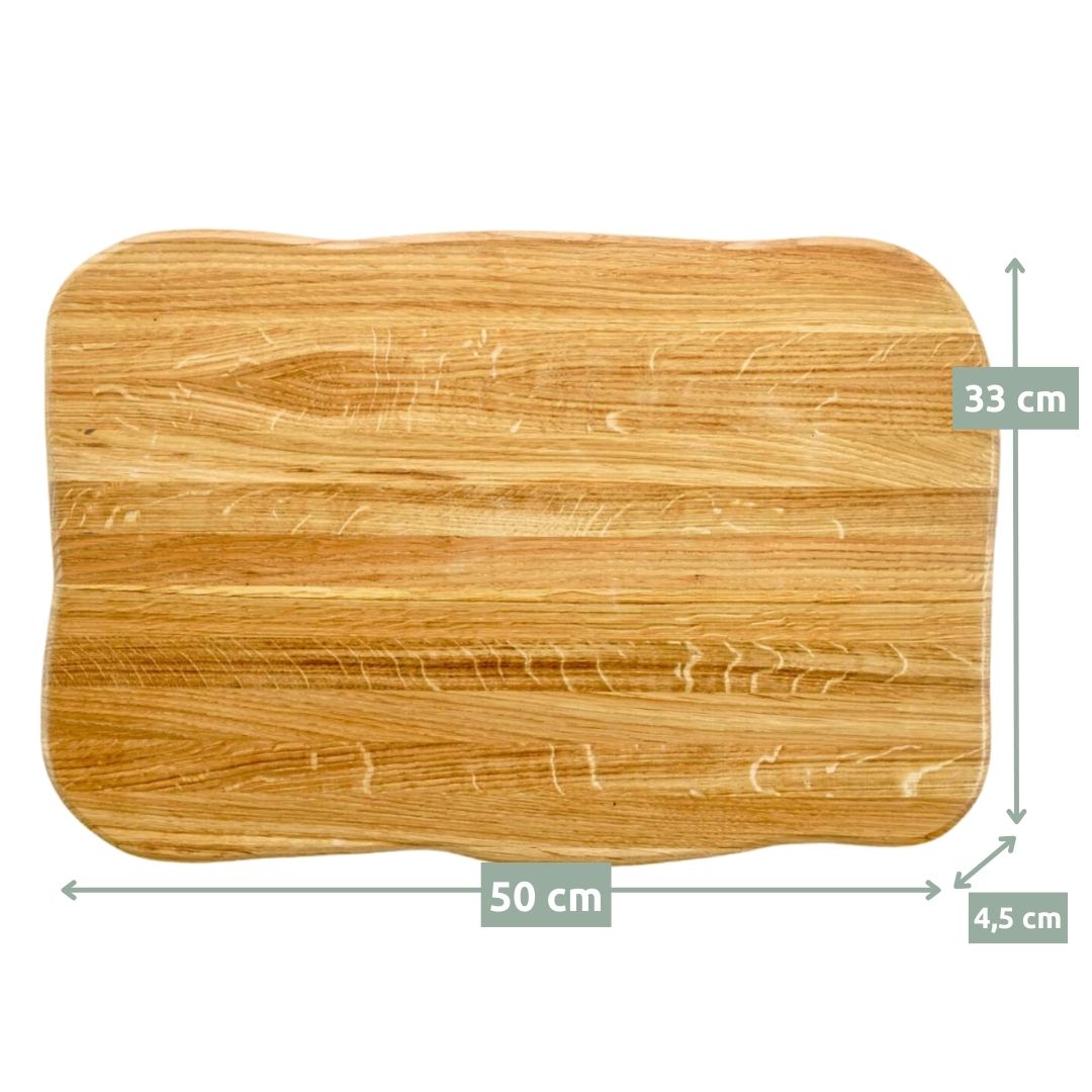 La Madera Schneidebrett Premium aus Eiche | Steakbrett | Küchenbrett von holz4home®