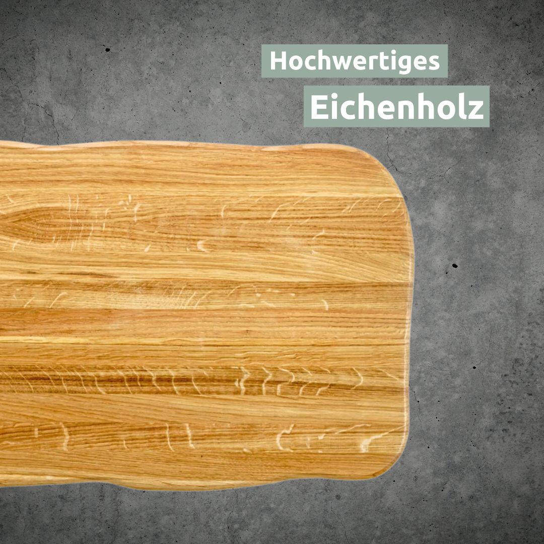 La Madera Schneidebrett Premium aus Eiche | Steakbrett | Küchenbrett von holz4home®