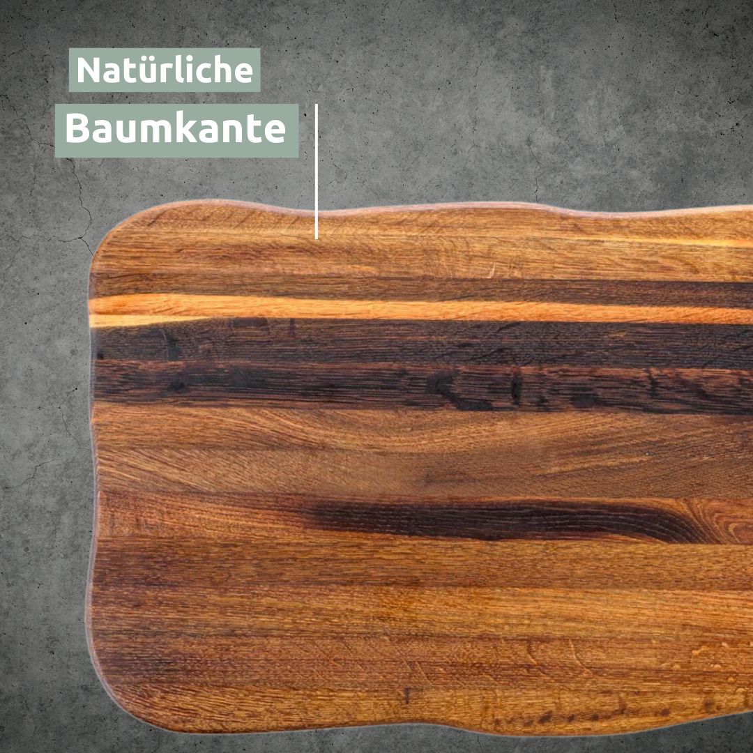 La Madera Schneidebrett Premium aus Eiche | Steakbrett | Küchenbrett von holz4home®