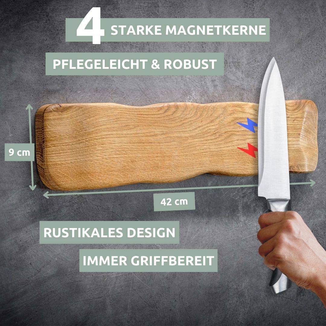 Messerleiste La Madera magnetisch Eiche I 42cm lang