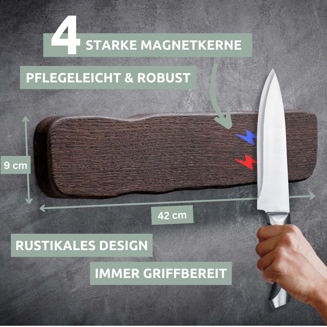 Messerleiste La Madera magnetisch Eiche I 42cm lang