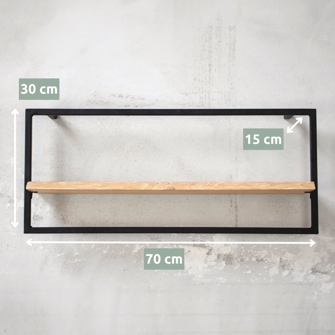 4-tlg. Wandregale in schwarz gerahmt