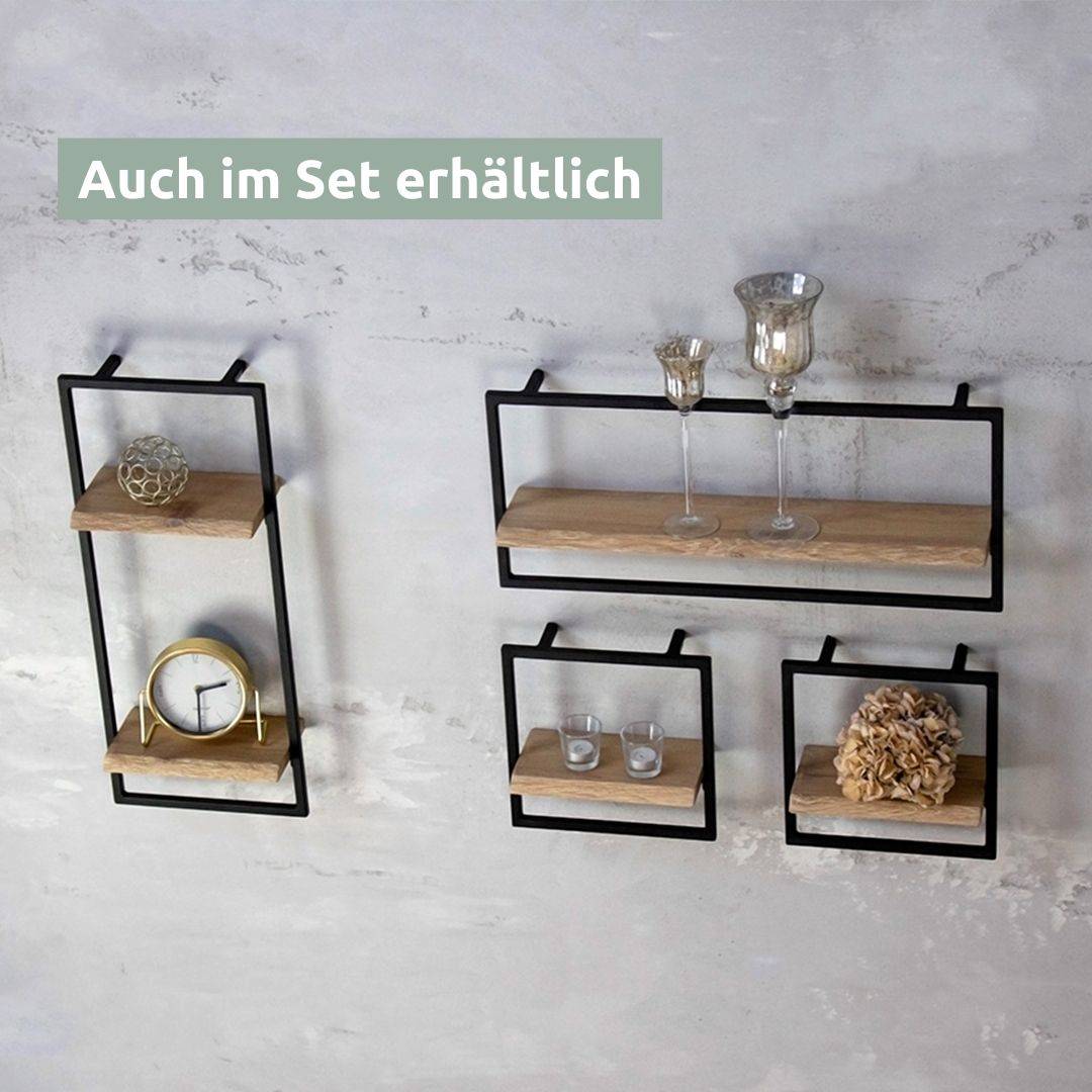 Wandregal long in schwarz gerahmt von holz4home®