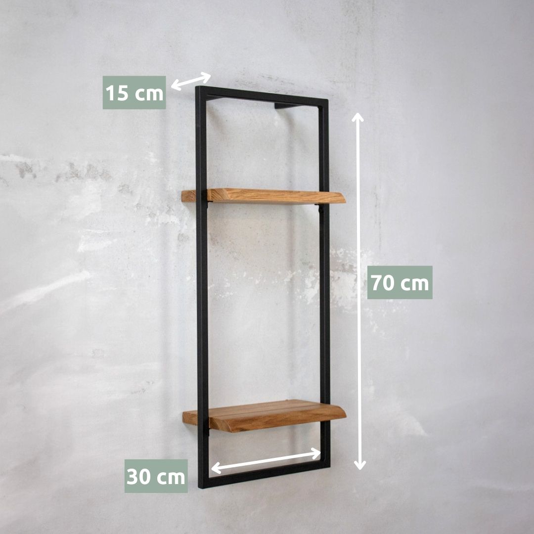 4-tlg. Wandregale in schwarz gerahmt