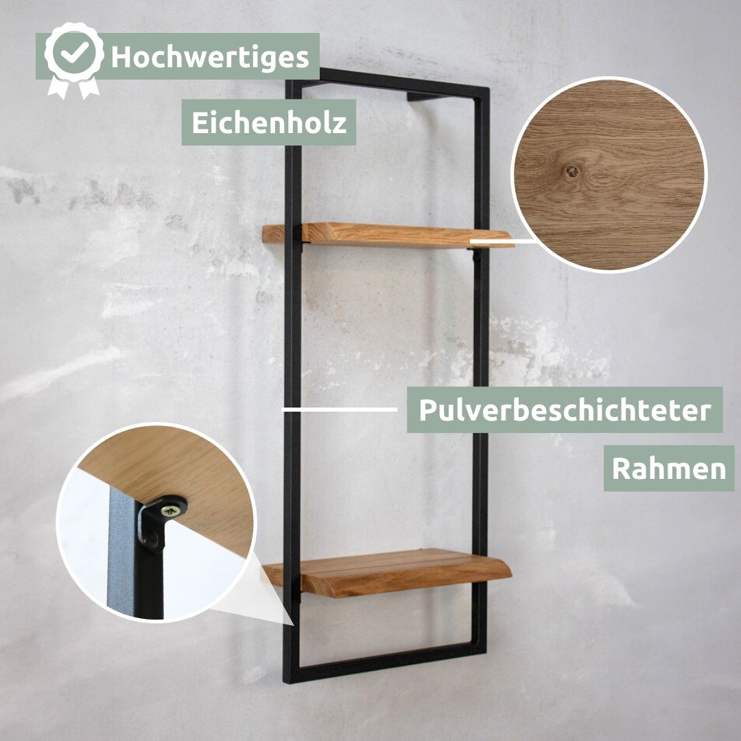 Wandregal high in schwarz gerahmt von holz4home®