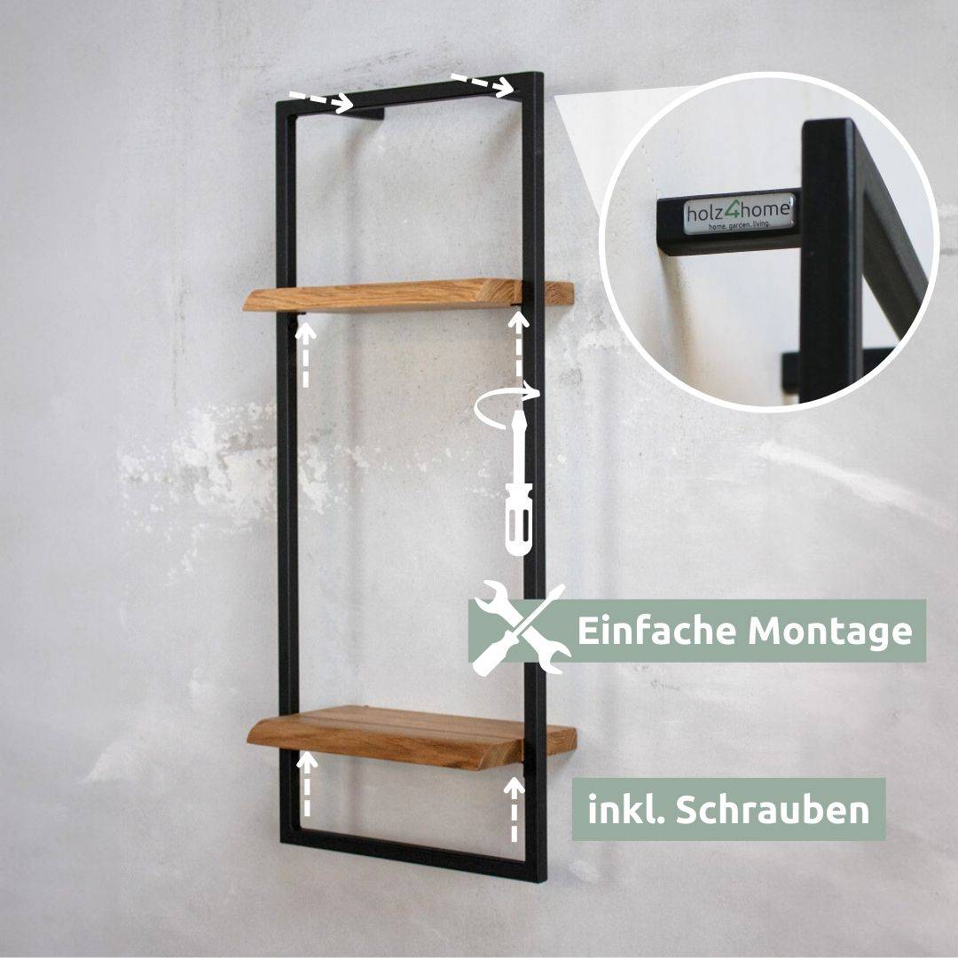 Wandregal high in schwarz gerahmt von holz4home®