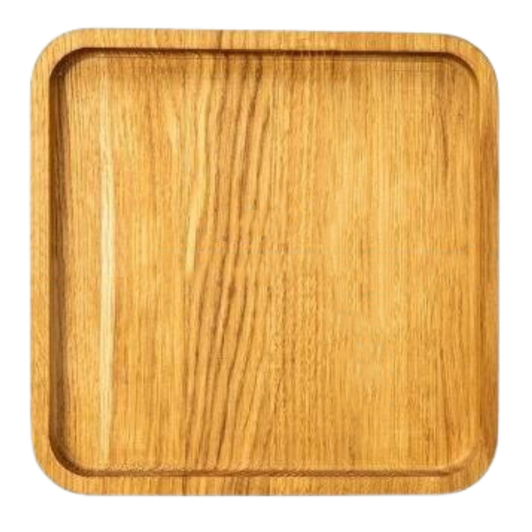 Dekotablett aus Holz mit Kante von holz4home®